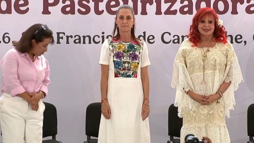 Sheinbaum anuncia beca universal y planta de leche en Campeche