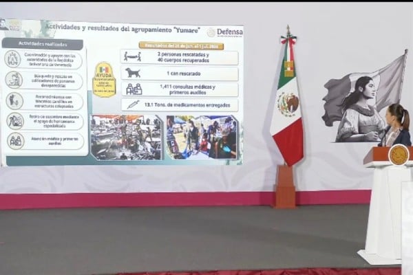 México recupera 40 cuerpos y rescata a 2 personas en Venezuela