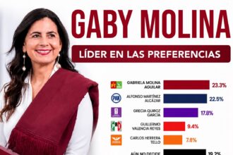 Gaby Molina lidera encuestas internas de Morena en Michoacán